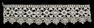 Bobbin Lace (Needlepoint Design) Insertion and Edging of Points by Unknown Artist