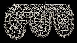 Bobbin Lace (Needlepoint Design) Insertion and Edging of Round Points by Unknown Artist