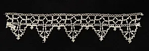 Bobbin Lace (Needlepoint Design) Insertion with Edging of Points by Unknown Artist