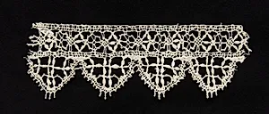 Bobbin Lace (Needlepoint Design) Insertion with Edging of Points by Unknown Artist