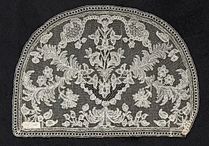 Bobbin Lace (Point d'Angleterre) Cap Crown by Unknown Artist