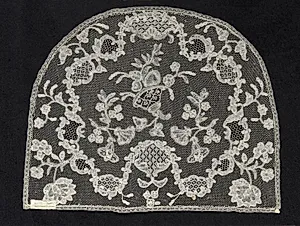Bobbin Lace (Point d'Angleterre) Cap Crown by Unknown Artist