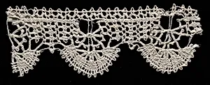Bobbin Lace (Rose Lace) Edging of Bell Points by Unknown Artist