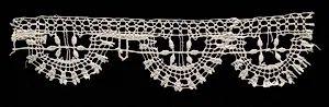 Bobbin Lace (Rose Lace) Edging of Bell Points by Unknown Artist