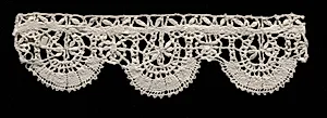 Bobbin Lace (Rose Lace) Edging of Bell Points by Unknown Artist