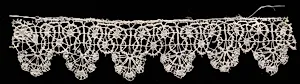 Bobbin Lace (Rose Lace) Edging with Bell Points by Unknown Artist