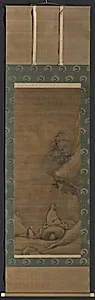 Bodhidharma Meditating Facing a Cliff by Unknown Artist