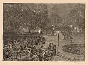 Bois du Monde: Les troubles du quartier Latin by Auguste Louis Lepère (French, 1849–1918)