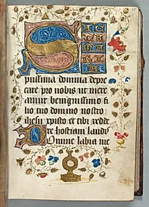 Book of Hours (Use of Metz): Fol. 27r, Decorated Initials by Unknown Artist