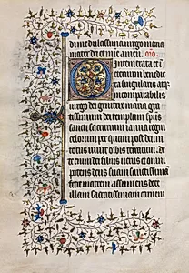 Book of Hours (Use of Paris): Decorated Initial
