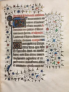 Book of Hours (Use of Paris): Decorated Initial by Boucicaut Master (French, Paris, active about 1410–25)