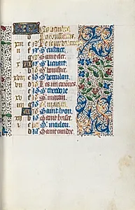 Book of Hours (Use of Rouen): fol. 111r, Calendar Page for November by Master of the Geneva Latini (French, active Rouen, 1460–80)