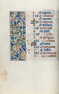 Book of Hours (Use of Rouen): fol. 11v by Master of the Geneva Latini (French, active Rouen, 1460–80)