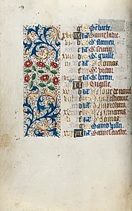 Book of Hours (Use of Rouen): fol. 12v by Master of the Geneva Latini (French, active Rouen, 1460–80)