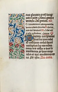 Book of Hours (Use of Rouen): fol. 14v by Master of the Geneva Latini (French, active Rouen, 1460–80)