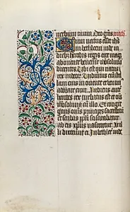 Book of Hours (Use of Rouen): fol. 16v, Opening of the Gospel of Mathew by Master of the Geneva Latini (French, active Rouen, 1460–80)