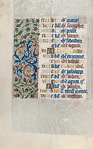 Book of Hours (Use of Rouen): fol. 1v by Master of the Geneva Latini (French, active Rouen, 1460–80)