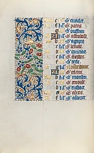 Book of Hours (Use of Rouen): fol. 3v by Master of the Geneva Latini (French, active Rouen, 1460–80)