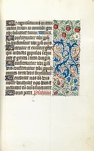Book of Hours (Use of Rouen): fol. 42r by Master of the Geneva Latini (French, active Rouen, 1460–80)