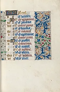 Book of Hours (Use of Rouen): fol. 4r, Calendar Page for April by Master of the Geneva Latini (French, active Rouen, 1460–80)