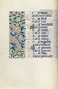 Book of Hours (Use of Rouen): fol. 5v by Master of the Geneva Latini (French, active Rouen, 1460–80)