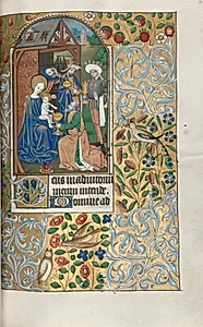 Book of Hours (Use of Rouen): fol. 64r, Opening of Sext, Adoration of the Magi by Master of the Geneva Latini (French, active Rouen, 1460–80)