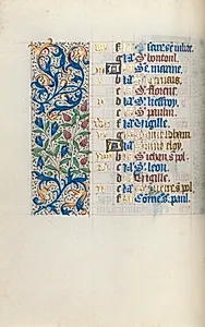 Book of Hours (Use of Rouen): fol. 6v by Master of the Geneva Latini (French, active Rouen, 1460–80)