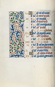 Book of Hours (Use of Rouen): fol. 7v by Master of the Geneva Latini (French, active Rouen, 1460–80)