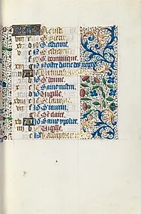 Book of Hours (Use of Rouen): fol. 8r, Calendar Page for August by Master of the Geneva Latini (French, active Rouen, 1460–80)