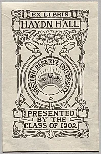 Bookplate: Hayden Hall, Western Reserve University by Unknown Artist