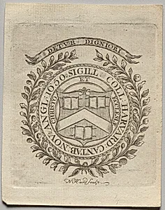 Bookplate:  Seal of Harvard College
