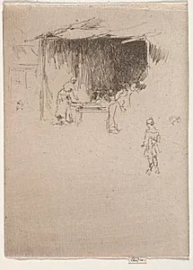 Booth at a Fair by James McNeill Whistler (American, 1834–1903)