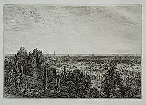 Bordeaux, View from the Coast of Cénon by Maxime Lalanne (French, 1827–1886)