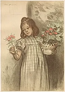 Bouquetière by Firmin Bouisset (French, 1859–1925)