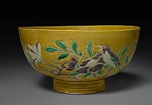 Bowl with Birds and Flowers by Unknown Artist