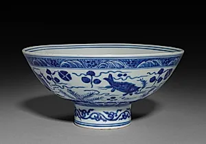 Bowl with Fish and Water Plants by Unknown Artist