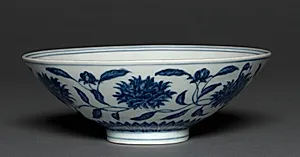 Bowl with Peony Decoration by Unknown Artist