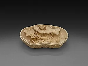 Box in Form of Lotus Leaf by Unknown Artist