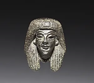 Bronze mount from a "Shawabty Bundle": Head by Unknown Artist