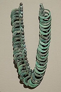 Bronze Necklace with Hanging Pendants by Unknown Artist