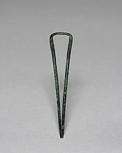 Bronze Topknot Pin by Unknown Artist
