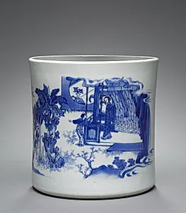 Brush Pot with Episode from Life on Sima Guang by Unknown Artist