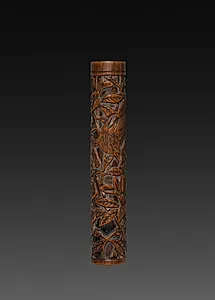 Brush with Carved Designs (brush cap) by Unknown Artist