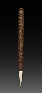 Brush with Carved Designs by Unknown Artist