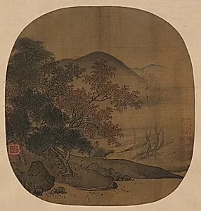 Buffalo and Boy in Autumnal Landscape by Yan Ciping (Chinese, active 1164–1187)