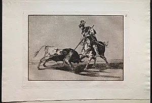 Bullfights:  El Cid Campeador Spearing Another Bull by Francisco de Goya (Spanish, 1746–1828)