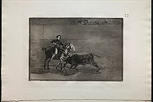 Bullfights:  Manly Courage of the Celebrated Pajuelera in (the Ring) at Saragosa by Francisco de Goya (Spanish, 1746–1828)