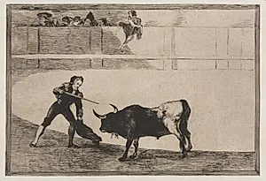 Bullfights:  Pedro Romeo Killing the Halted Bull by Francisco de Goya (Spanish, 1746–1828)