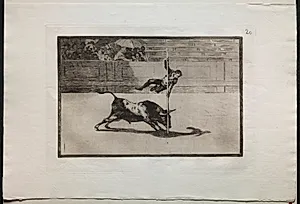 Bullfights:  The Agility and Audacity of Juanito Apinani in (the Ring) at Madrid by Francisco de Goya (Spanish, 1746–1828)