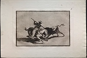 Bullfights:  The Spirited Moor Gazul is the First to Fight According to the Rules by Francisco de Goya (Spanish, 1746–1828)